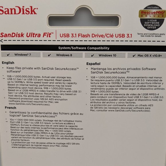 Sandisk Ultra Fit 32GB USB 3.1 Flash Memory Stick Storage Drive - Picture 3 of 5